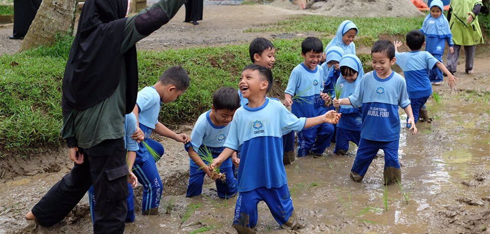 Bermain Sambil Belajar Menanam Padi