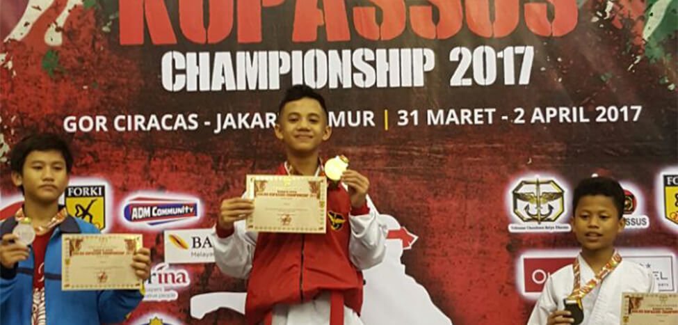 Ghalib Bawa Emas di Karate Open Danjen Kopassus Championship 2017