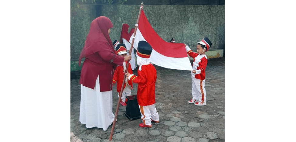 Siswa TK Islam Terpadu Nurul Fikri Peringati 17 Agustus