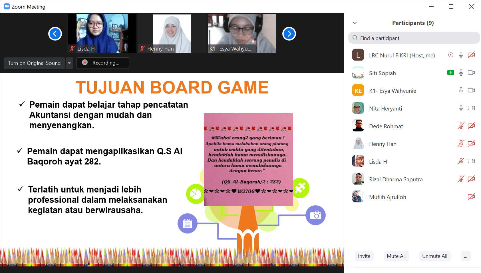 Penyisihan Lomba Board Game SIT NURUL FIKRI