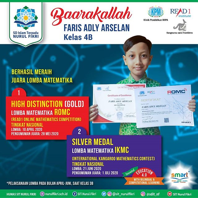 Faris Adly Raih Perak di International Kangaroo Mathematics Contest