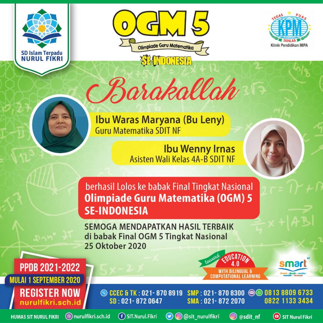 Guru Matematika SDIT NF Lolos ke Final OGM 5