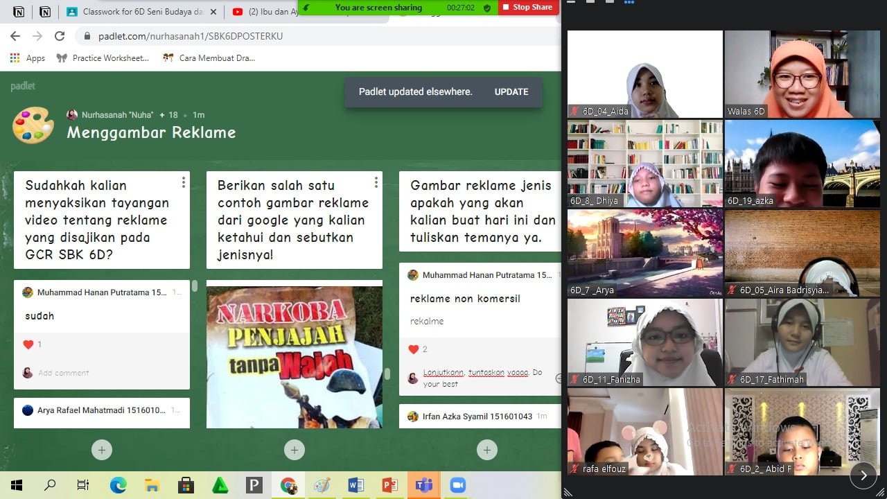 Kelas 6 Belajar Membuat Reklame