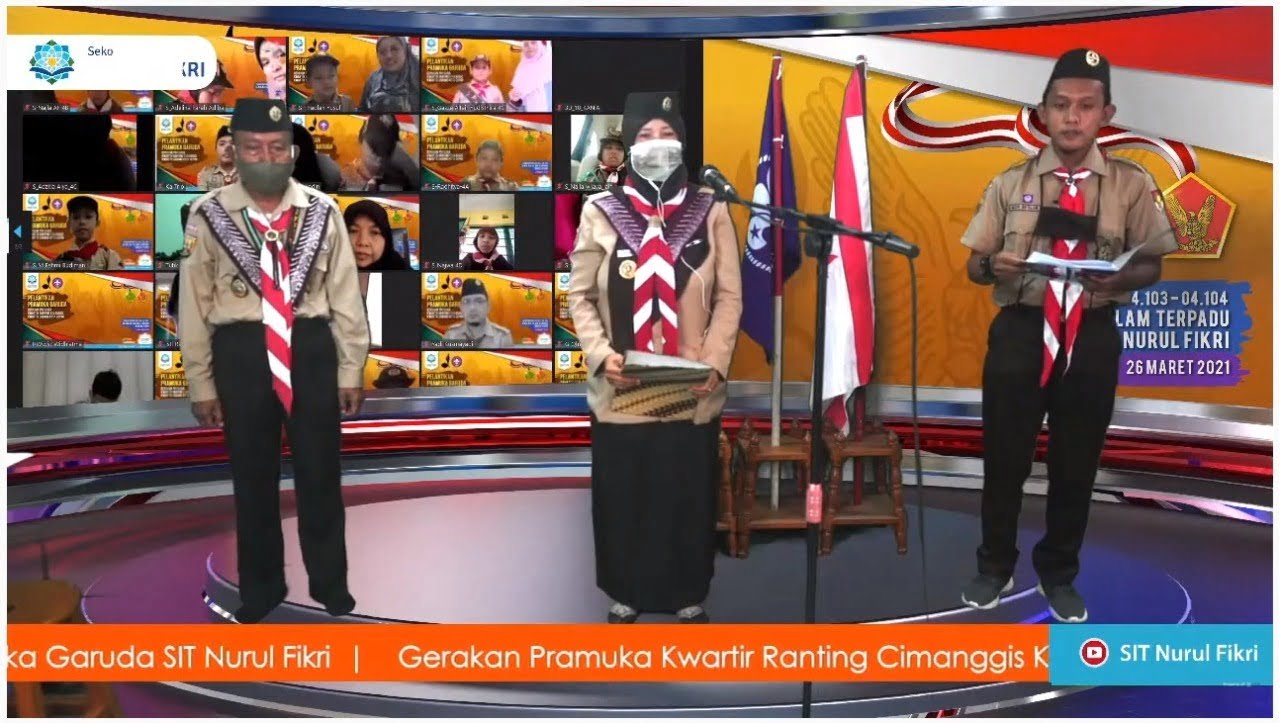 Kwarran Cimanggis Lantik 44 Siswa SIT NF Menjadi Pramuka Garuda