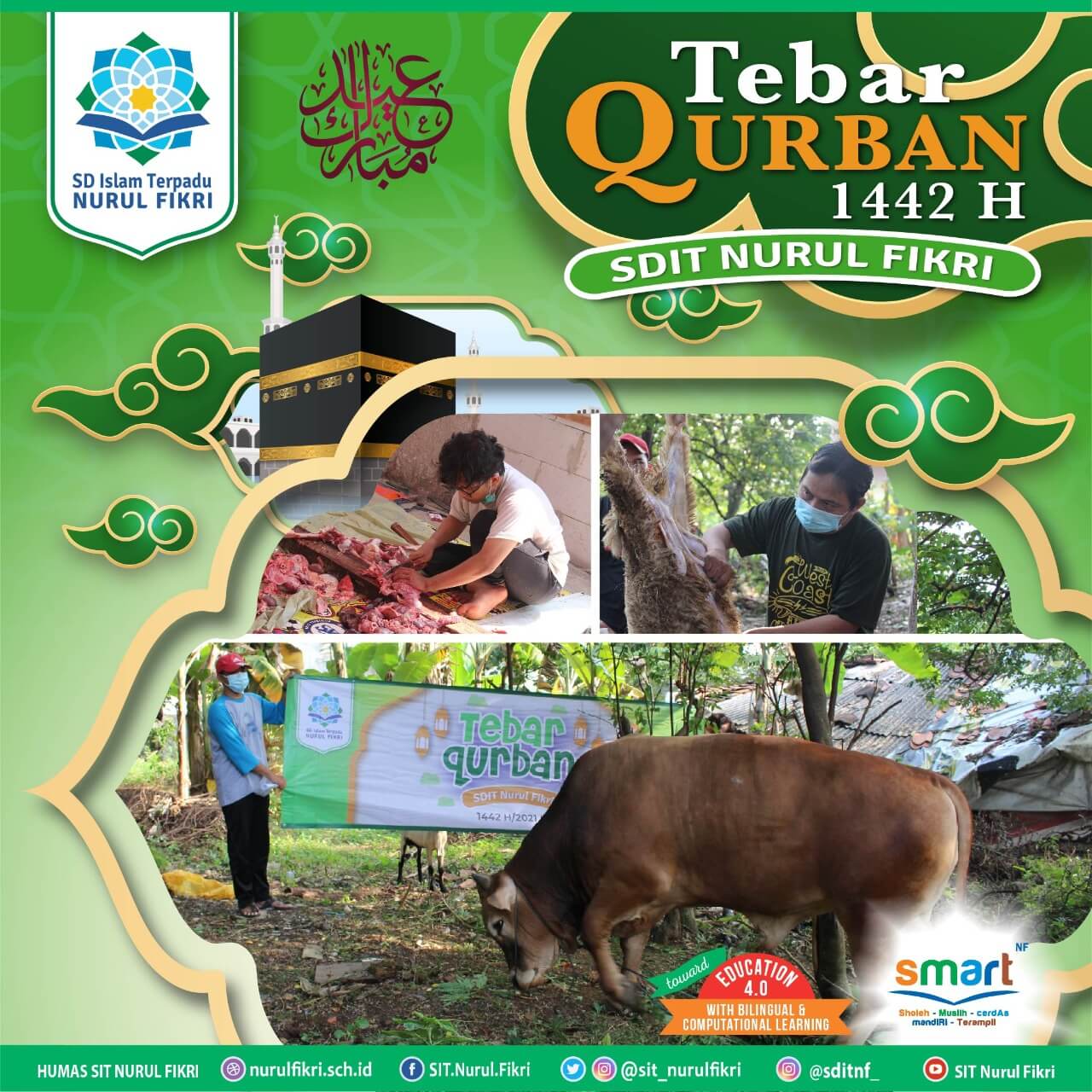 Tebar Qurban: SDIT NF Donasi 84 Kantong Qurban di 4 Wilayah Depok